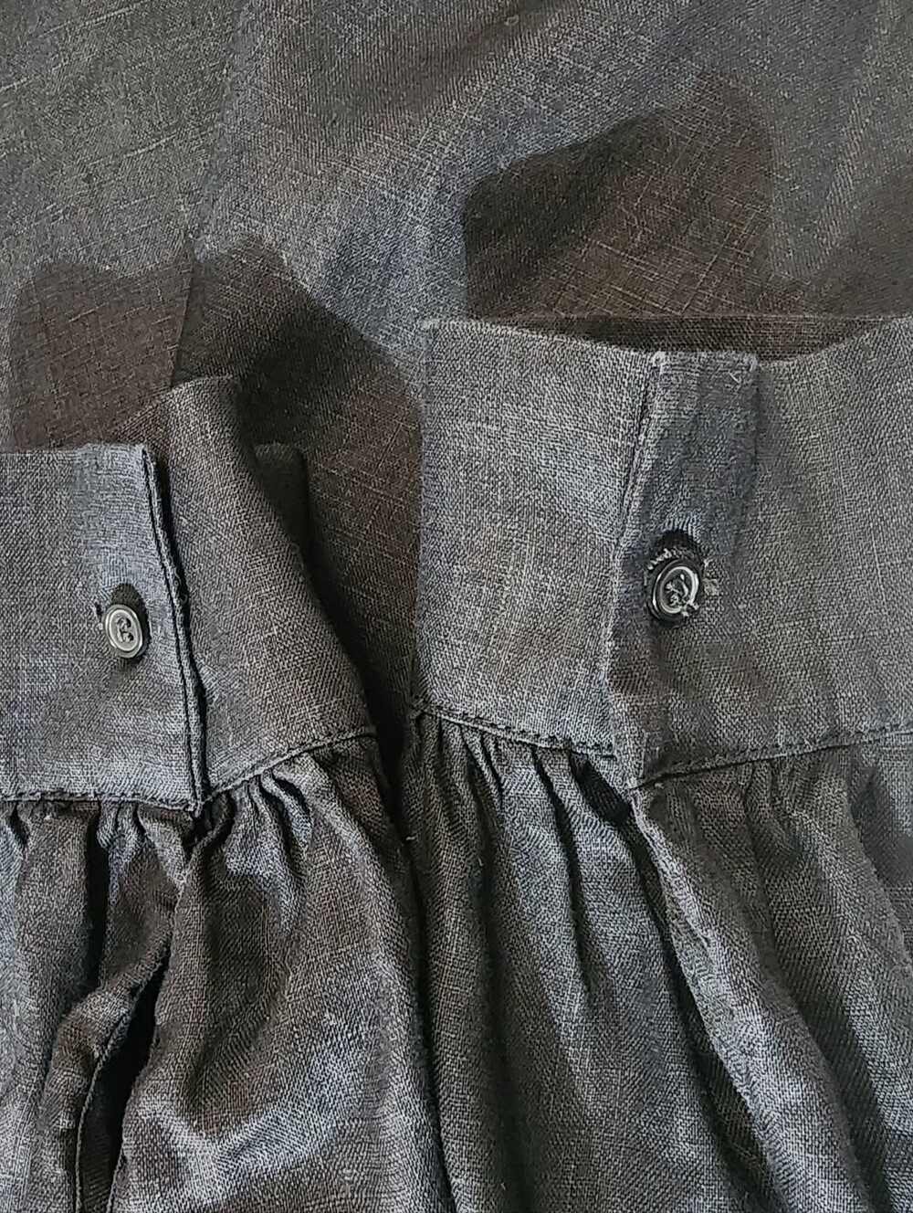 Magaschoni Black Linen Wrap Long Dress Tie Waist Long Sleeve Size 10 - Picture 12 of 12